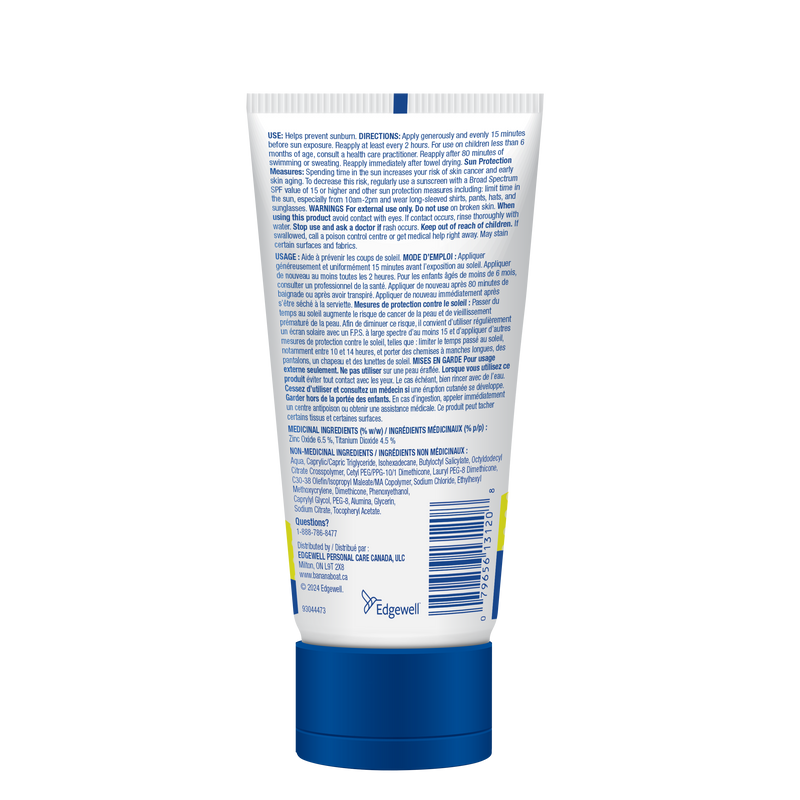 Lotion écran solaire Simply ProtectMC à FPS 50+ pour enfants avec filtres minéraux de Banana BoatMD